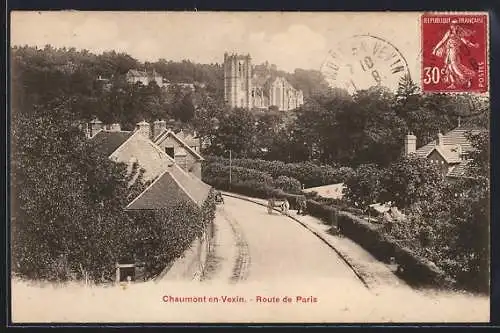 AK Chaumont-en-Vexin, Route de Paris