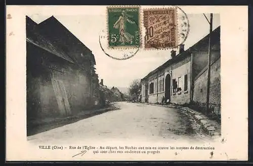 AK Ville /Oise, Rue de l`Eglise