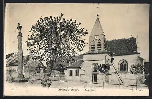 AK Aumont /Oise, L`Eglise