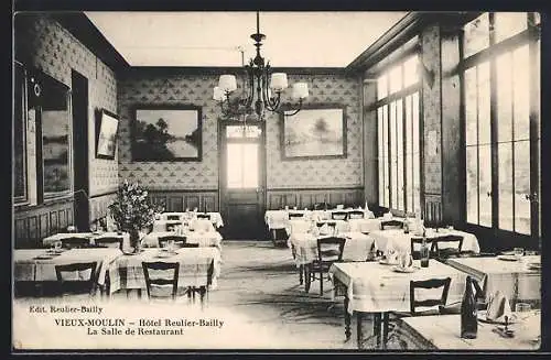 AK Vieux-Moulin, Hôtel Reulier-Bially, La Salle de Restaurant