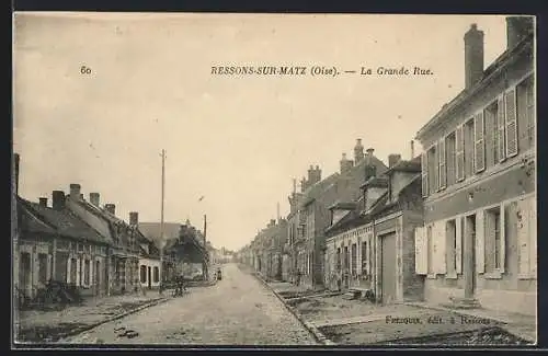 AK Ressons-sur-Matz, La Grande Rue