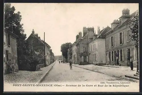 AK Pont-Ste-Maxence, Avenue de la Gare et Rue de la République