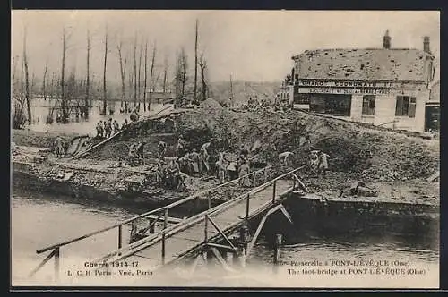 AK Pont-l`Éveque /Oise, Passerelle