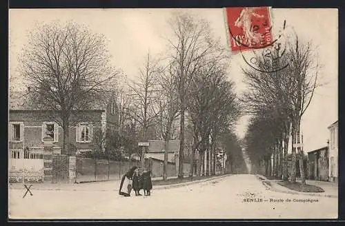 AK Senlis, Route de Compiègne