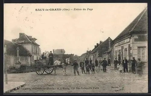 AK Sacy-le-Grand /Oise, Entrée du Pays