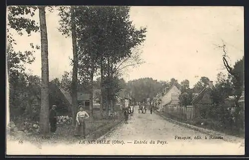 AK La Neuville-en-Hez, Entrée du Pays