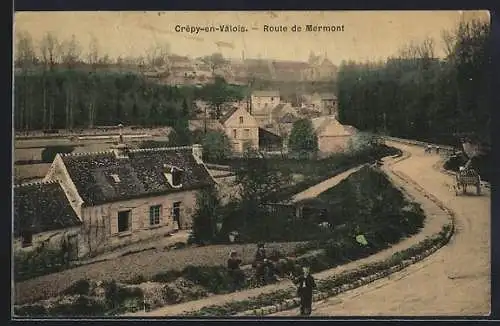 AK Crépy-en-Valois, Route de Mermont