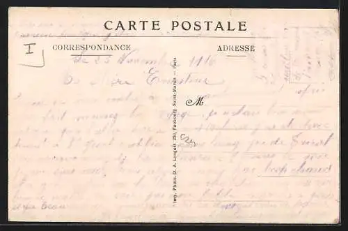 AK Ravenel /Oise, Rue de Montigny, Strassenpartie