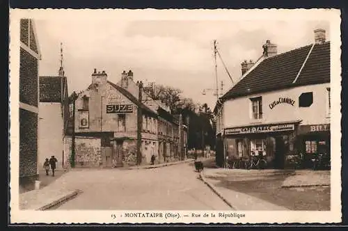 AK Montataire /Oise, Rue de la République, Strassenpartie