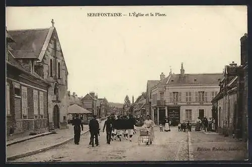 AK Serifontaine, L`Église et la Place