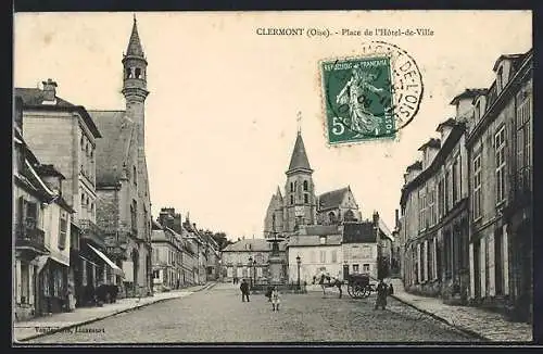 AK Clermont, Place de l`Hotel-de-Ville