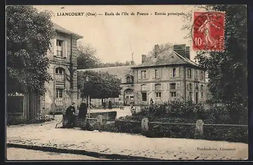 AK Liancourt /Oise, Ecole de l`Ile de France, Entrée principale