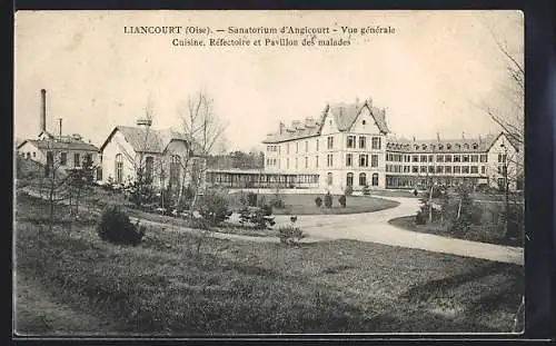 AK Liancourt /Oise, Sanatorium d`Angicourt, vue générale, Cuisine, Réfectoire et Pavillon des malades