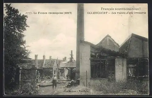 AK Ollencourt, Les ruines d`une brosserie