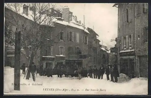AK Veynes /Hles-Alpes, Rue Sous-le Barry