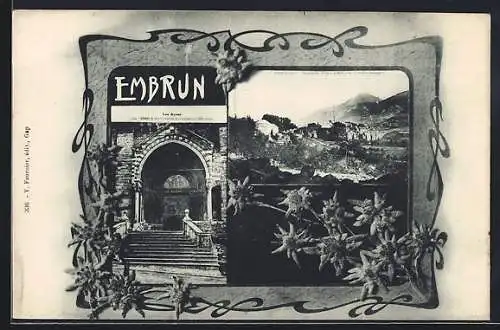 AK Embrun, Vue générale, Entrée de la Cathédrale