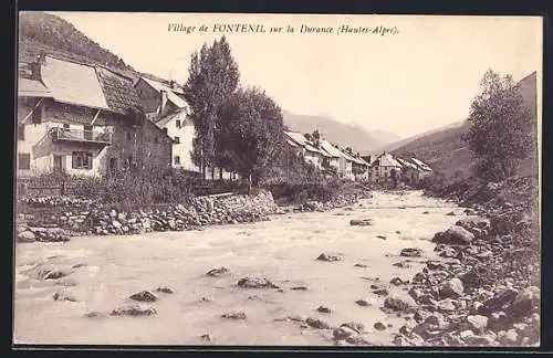 AK Fontenil /Hautes-Alpes, Village sur la Durance