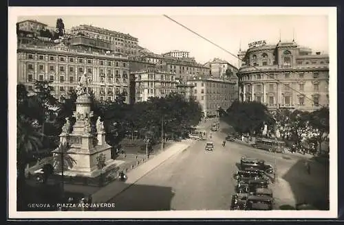 AK Genova, Piazza Acquaverde, Strassenbahn