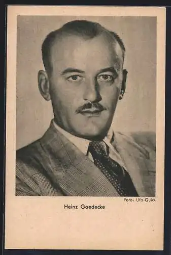 AK Schauspieler Heinz Goedecke mit Schnurrbart