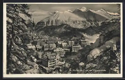 AK St. Moritz, Dorf mit der Languardkette