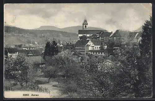 AK Aarau, Ortschaft und Berglandschaft