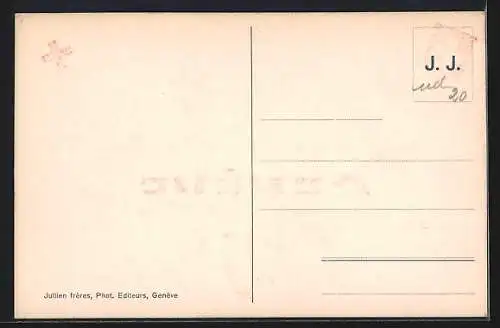 AK Geneve, Kathedrale, Brücke über die Rhone, Hafen, Wappen