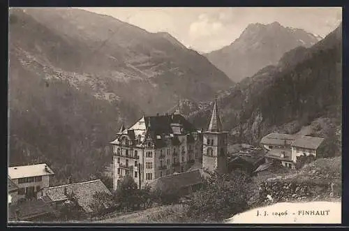 AK Finhaut, Panorama mit Hotel