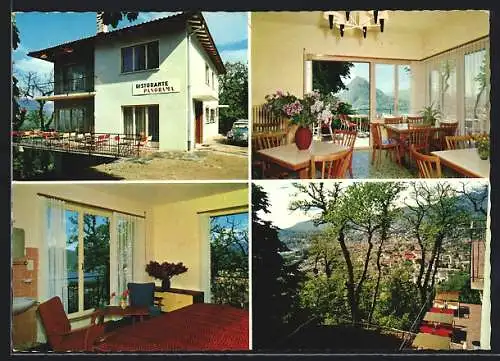 AK Albonago /Lugano, Restaurant-Hotel-Pension Panorama Zemanek-Ammann, Ortsansicht