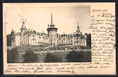 AK Zürich, Dolder-Hotel mit Anlagen