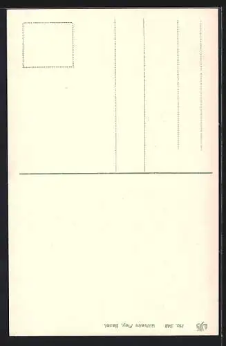 AK Basel, Statue des Munacius Plancus im Rathaushof