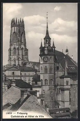 AK Fribourg, Cathedrale et Hotel de Ville