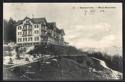 AK Baumaroche, Ansicht vom Hotel Belvédère