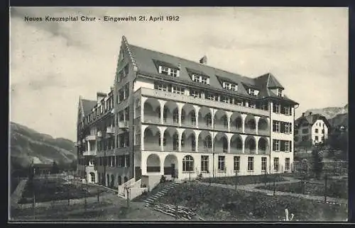 AK Chur, Neues Kreuzspital 1912