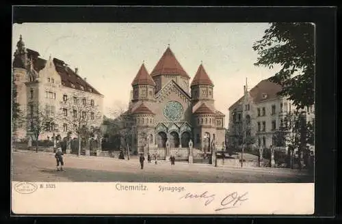 AK Chemnitz, Passanten an der Synagoge