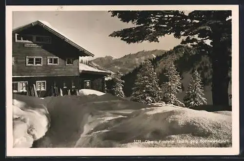 AK Schliersee, Berggasthof Obere Firstalm gegen Sonnwendjoch