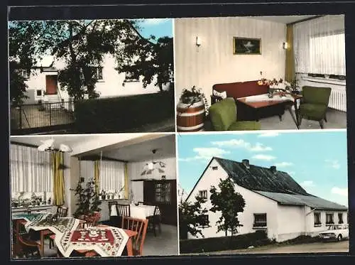 AK Nachtsheim /Eifel, Privat-Pension Weber mit Innenansichten