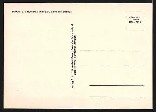 AK Sechtem, Strassenpartie, Ortsansicht
