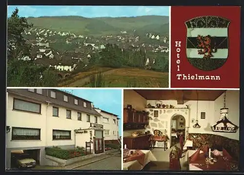 AK Mittenaar-Bicken, Hotel-Restaurant Thielmann, mit Innenansicht