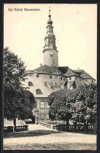 AK Weesenstein, Blick nach dem Kgl. Schloss