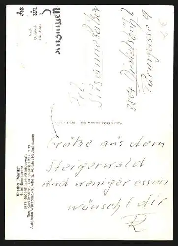 AK Rüdenhausen /Steigerwald, Hotel-Restaurant Rasthof Moritz, Innenansichten, Inh. Karl Moritz