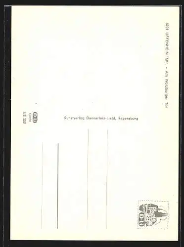 AK Uffenheim /Mfr., Am Würzburger Tor, mit Cafe-Weinstube