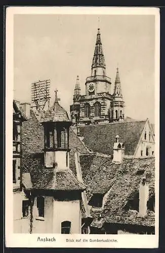 AK Ansbach, Blick auf die Gumbertuskirche