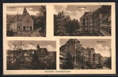 AK Oberkaufungen, Heilstätte, Frauenhaus, Männerhaus, Kapelle, Totale