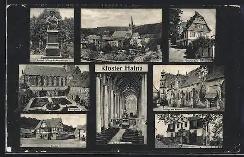 AK Kloster Haina, Kloster mit Kreuzgarten, Gutshof, Oberförsterei