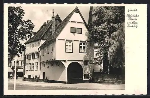 AK Gütersloh, altdeutsche Häuser im alten Kirchhof