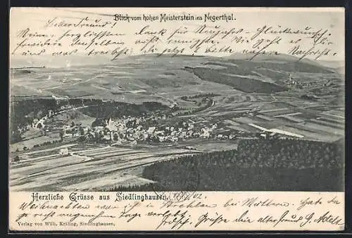 AK Siedlinghausen, Blick vom hohen Meisterstein ins Negerthal