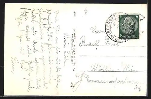 AK Wegscheid / Bayr. Ostmark, Fliegeraufnahme der Ortschaft