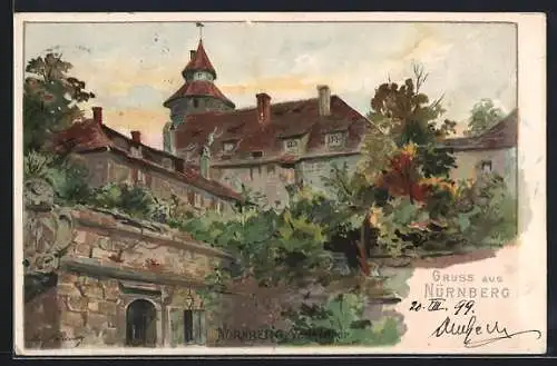 Lithographie Nürnberg, Partie am Vestnerthor