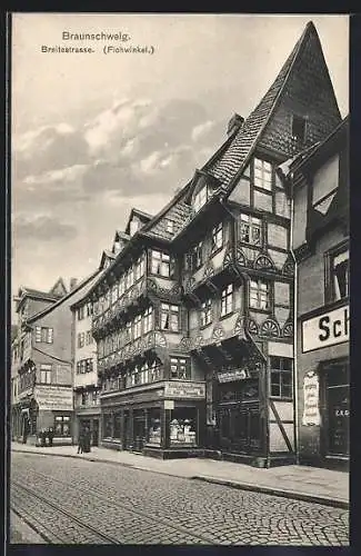 AK Braunschweig, Breitestrasse am Flohwinkel