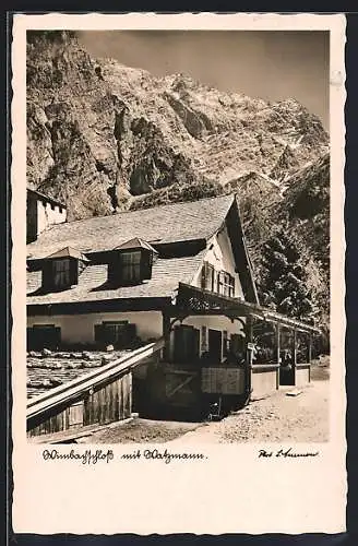 AK Ramsau / Berchtesgaden, Blick auf das Gasthaus Wimbachschloss